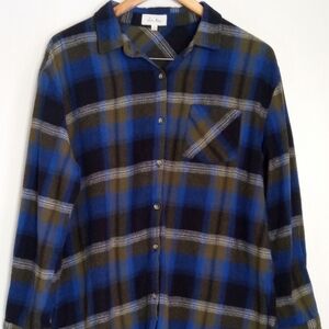 Love Notes high low flannel women's size small